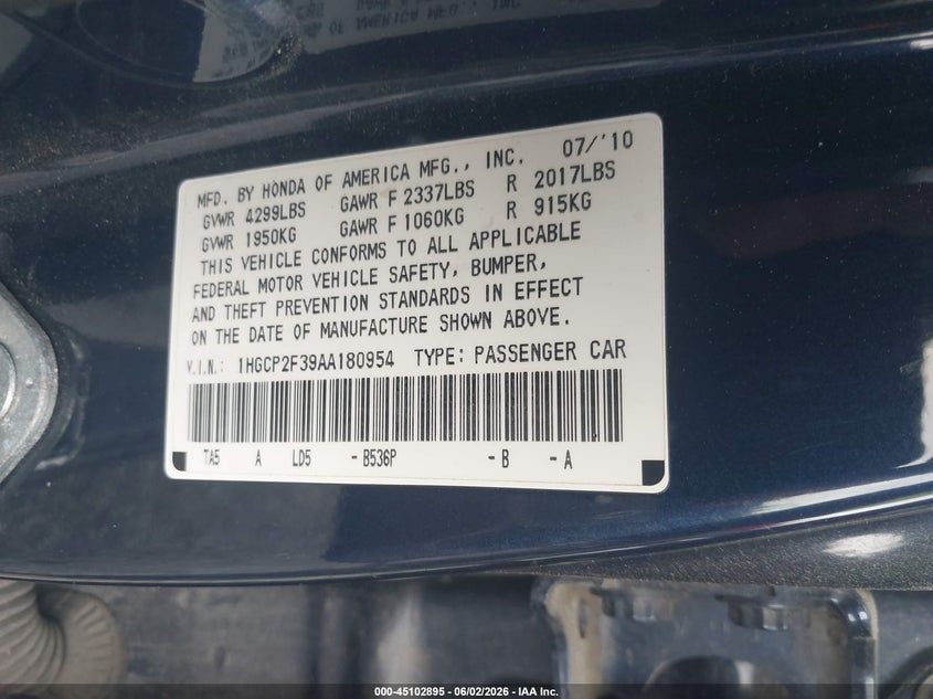 Photo 9 - HONDA ACCORD
