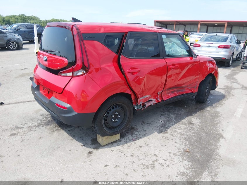 Vin: kndj23au8l7731210, lot: 45600795, kia soul lx 20204