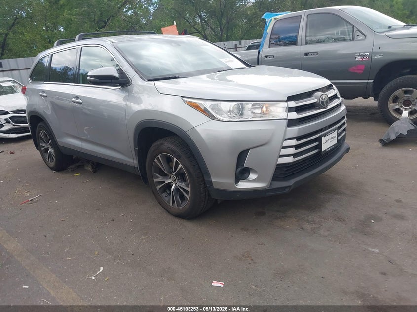 Vin: 5tdbzrfh0ks747792, lot: 45600819, toyota highlander le 2019 img_1