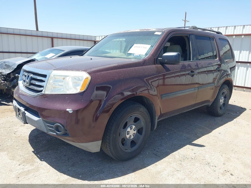 2013 Honda Pilot Lx 5FNYF4H26DB064887 photo 1