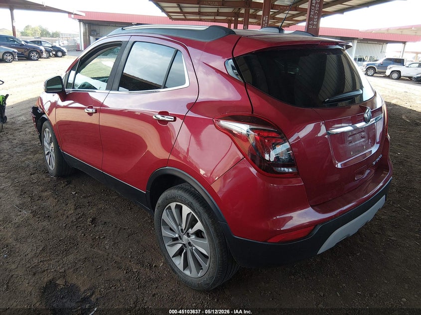 Vin: kl4cjasb2kb766344, lot: 45601203, buick encore fwd preferred 20193