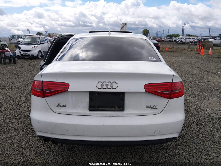 AUDI A4 2013 VIN WAUFFAFL0DN050340