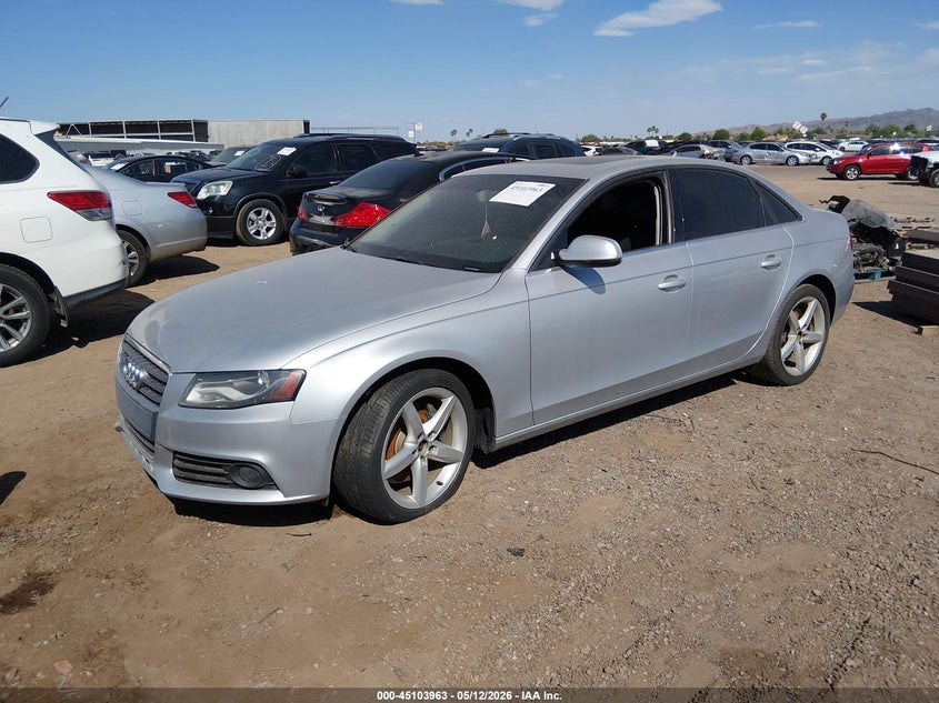 2012 Audi A4 2.0 2.0T Premium silver Lot 111045103963 Vin WAUAFAFL7CN002536