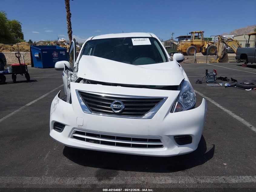2012 Nissan Versa 1.6 1.6 Sv white Lot 111045104087 Vin 3N1CN7AP2CL909273