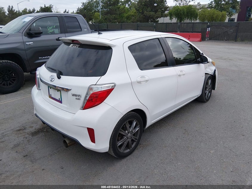 Vin: jtdktud39dd561162, lot: 45601998, toyota yaris se 20134