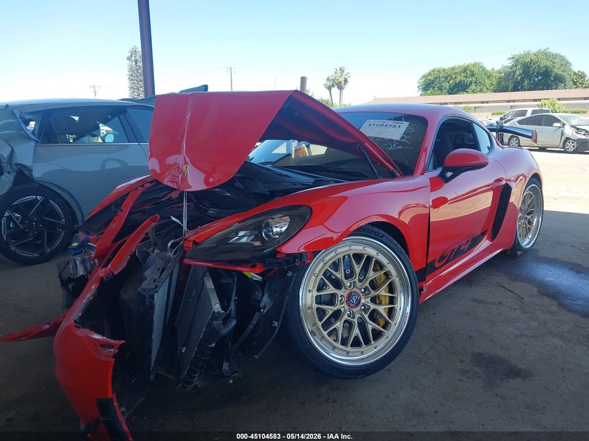 Vin: wp0ac2a80mk289323, lot: 45602149, porsche 718 cayman gt4 20212