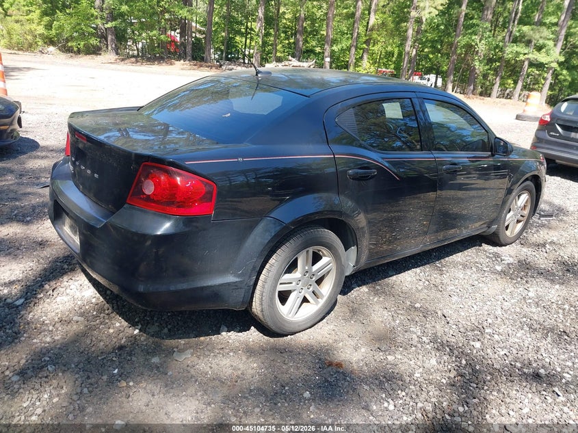 2012 Dodge Avenger 2.4 Sxt black Lot 111045104735 Vin 1C3CDZCB2CN207245