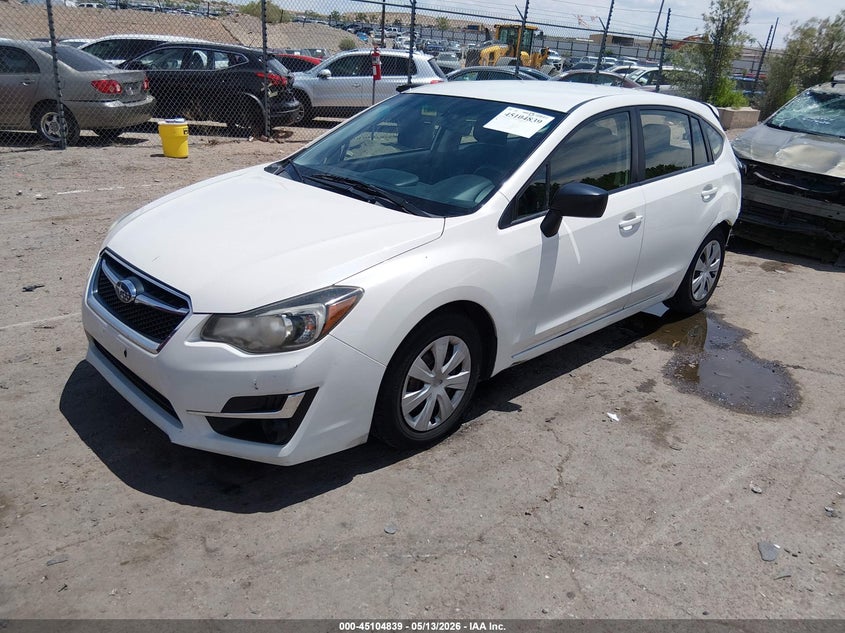 Vin: jf1gpaa68g9349602, lot: 45602405, subaru impreza 2.0i 20162