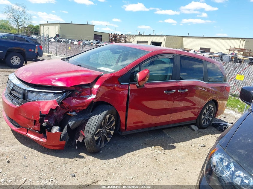 2022 Honda Odyssey Ex-L VIN: 5FNRL6H73NB062052 Lot: 45105118