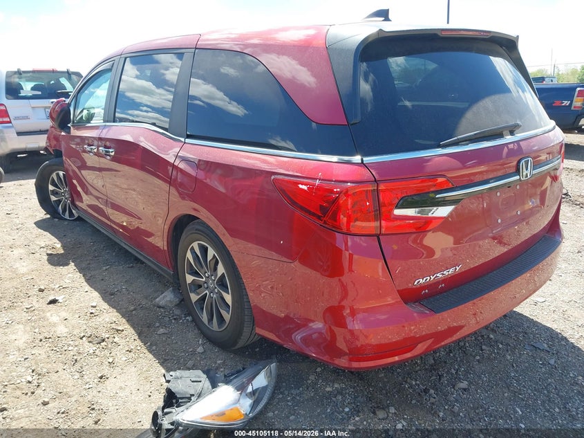 Vin: 5fnrl6h73nb062052, lot: 45602702, honda odyssey ex-l 20223