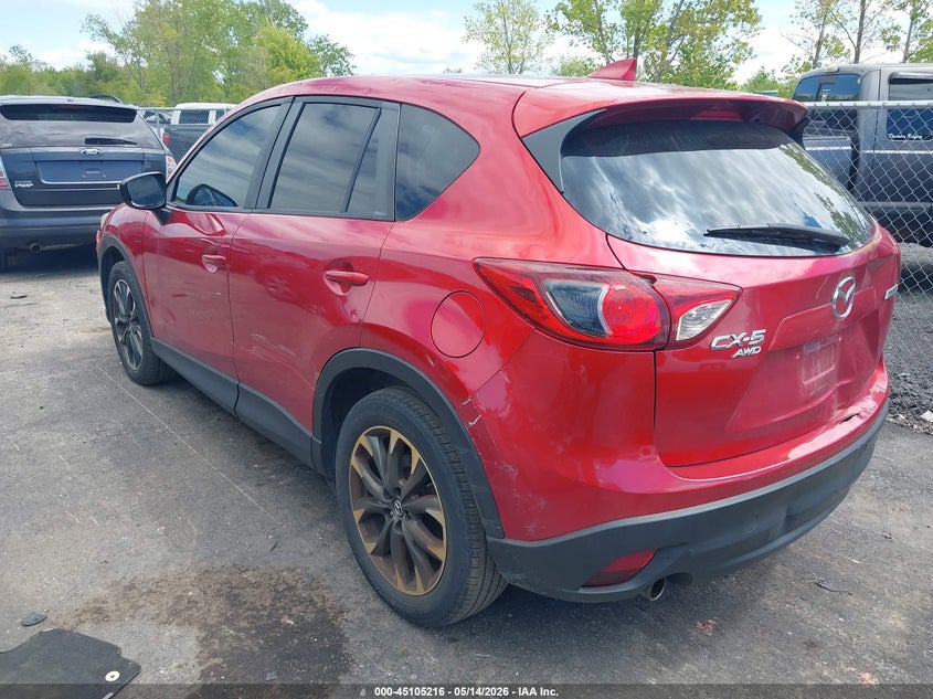 Vin: jm3ke4dy1g0665833, lot: 45602800, mazda cx-5 grand touring 20163