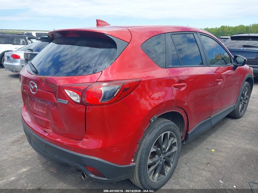 Vin: jm3ke4dy1g0665833, lot: 45602800, mazda cx-5 grand touring 20164