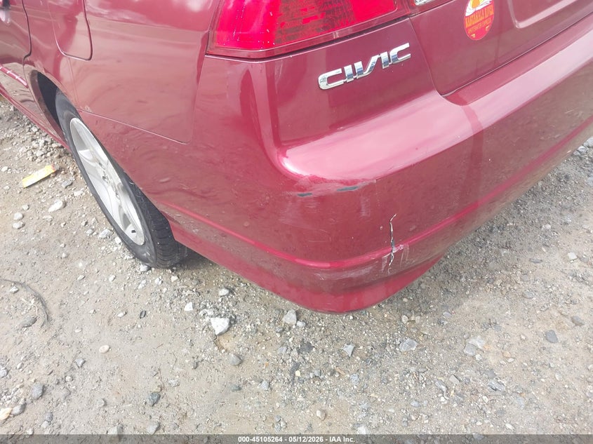 2005 Honda Civic Ex VIN: 2HGES26745H511490 Lot: 45105264