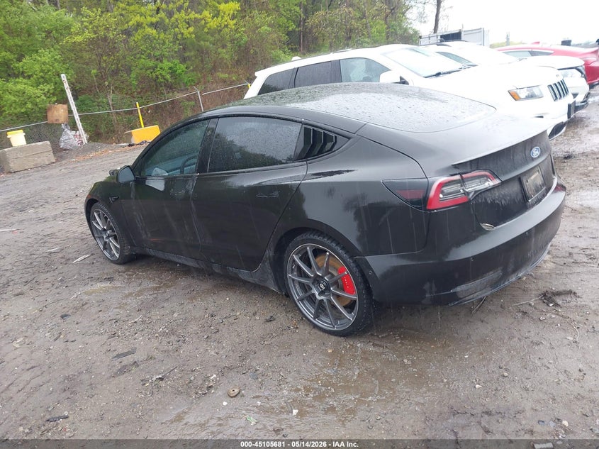 Vin: 5yj3e1ec3lf805438, lot: 45603265, tesla model 3 performance dual motor all-wheel drive 20203
