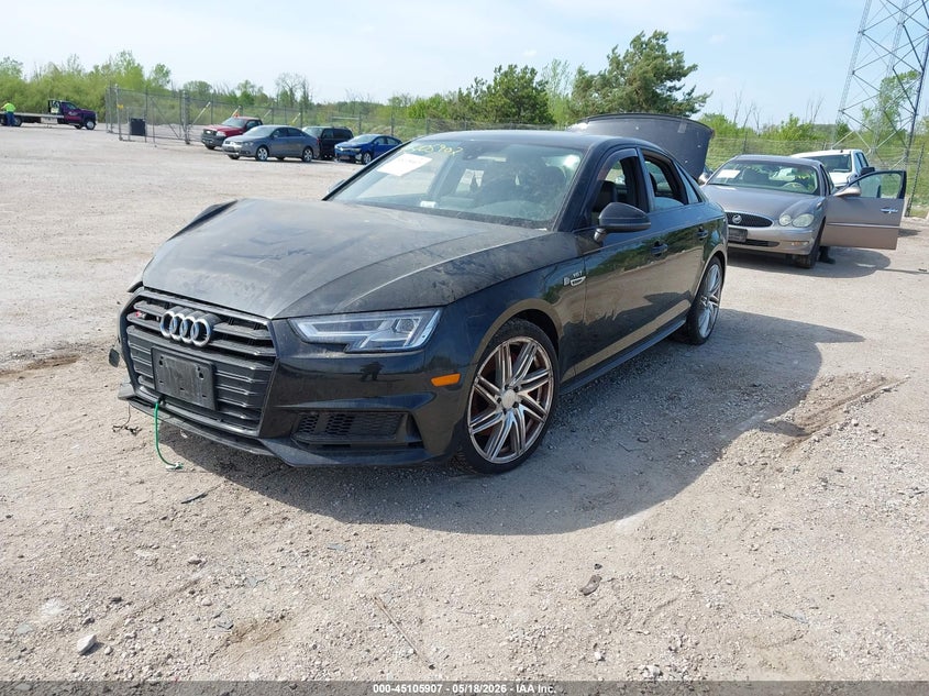 Vin: waub4af45ja233605, lot: 45603491, audi s4 3.0t premium plus 20182
