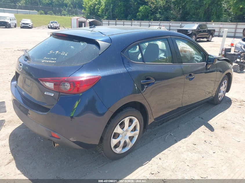 Vin: 3mzbm1k71fm202930, lot: 45603605, mazda mazda3 20154