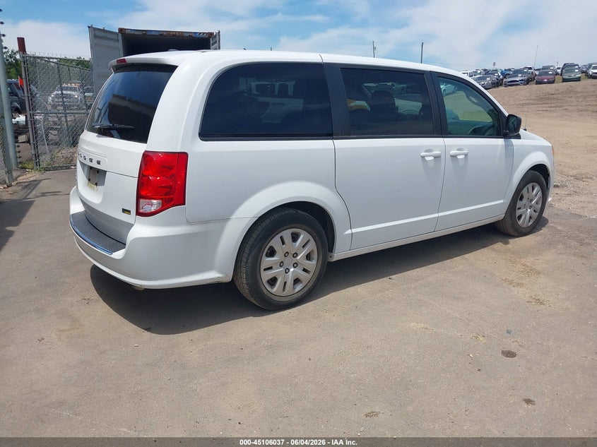 Vin: 2c4rdgbg1jr323902, lot: 45603621, dodge grand caravan se 20184