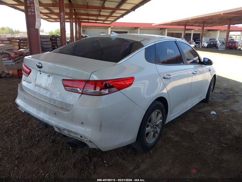Vin: 5xxgt4l36jg204885, lot: 45603697, kia optima lx 20184