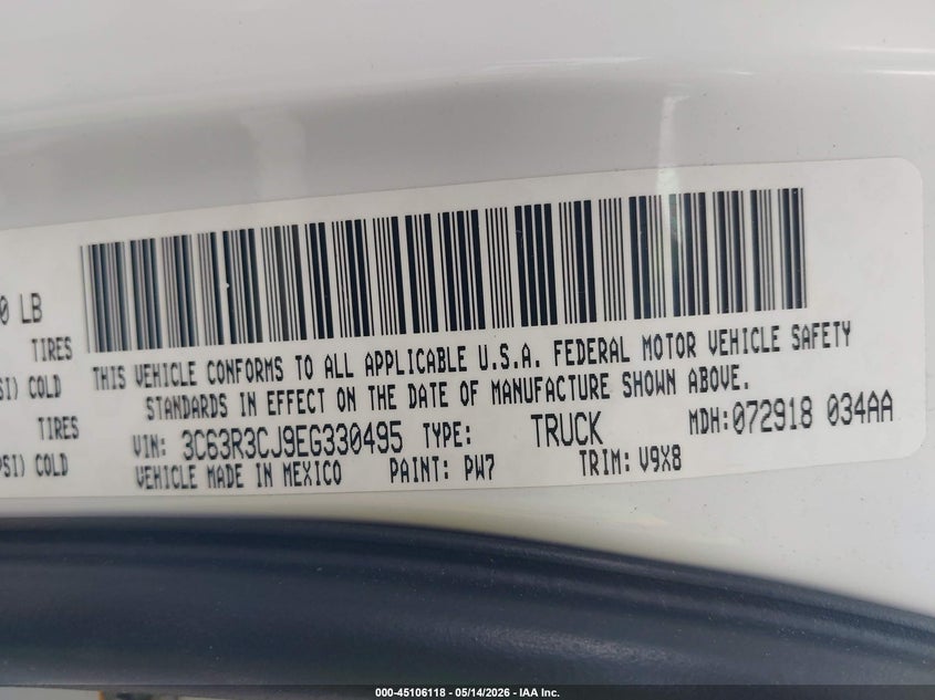 2014 Ram 3500 Tradesman VIN: 3C63R3CJ9EG330495 Lot: 45106118