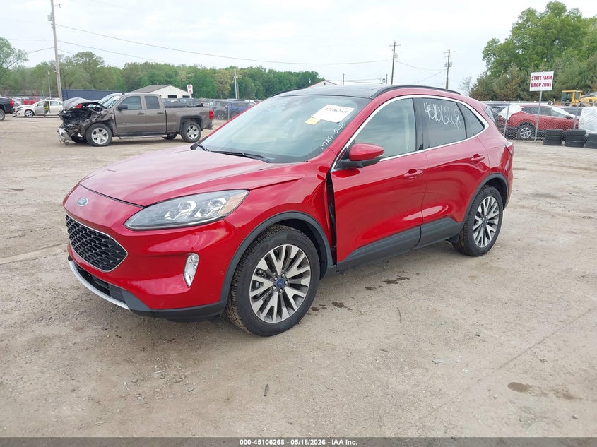 Vin: 1fmcu9j98lua25689, lot: 45603852, ford escape titanium 20202