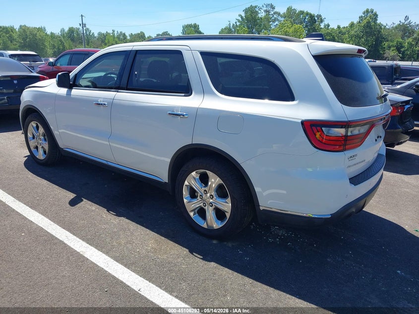 Vin: 1c4rdhag3fc764230, lot: 45603877, dodge durango sxt 20153