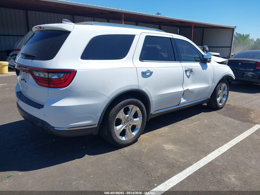 Vin: 1c4rdhag3fc764230, lot: 45603877, dodge durango sxt 20154