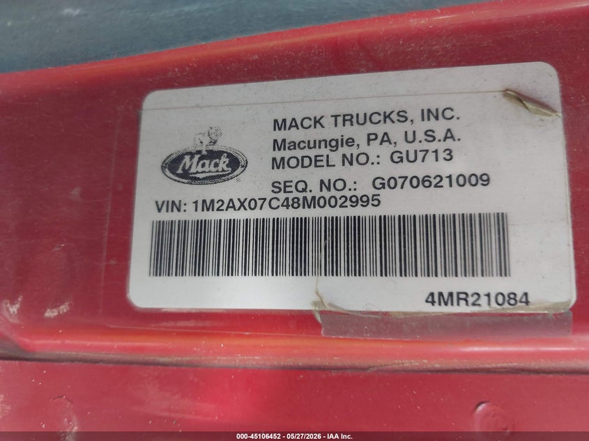 2008 MACK 700 auction photo 8