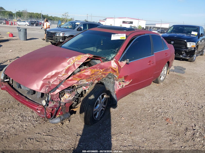 2007 Honda Accord 2.4 Ex 1HGCM567X7A185909 photo 1