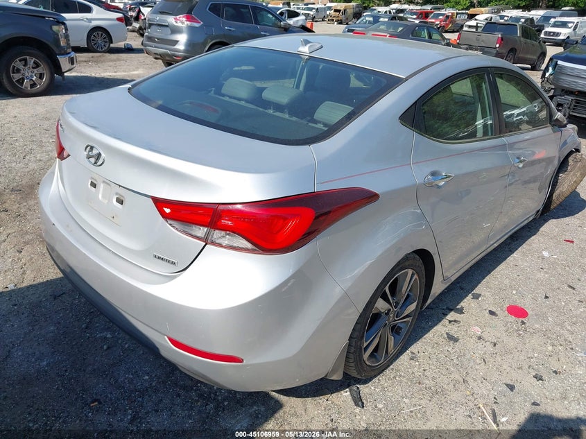 2016 HYUNDAI ELANTRA SEDAN 1.8L I-4 DOHC, VVT, 145HP