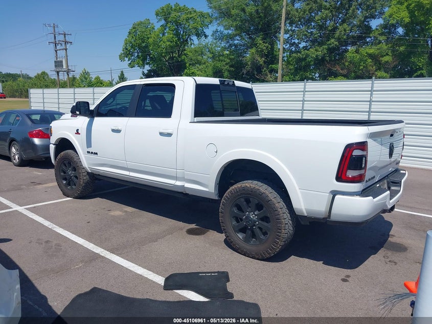 Vin: 3c6ur5fl4ng235131, lot: 45604545, ram 2500 laramie  4x4 6'4 box 20223