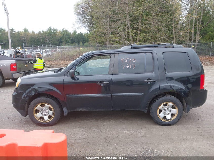 2012 Honda Pilot 3.5 Lx black Lot 111045107213 Vin 5FNYF4H25CB022595