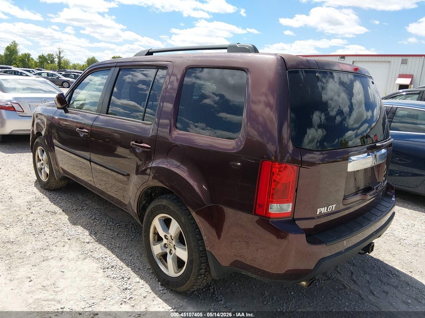 2010 Honda Pilot 3.5 Ex-L red Lot 111045107405 Vin 5FNYF4H68AB007265