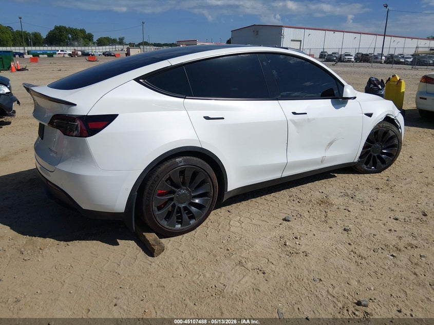 Vin: 7saygdef2nf521753, lot: 45605072, tesla model y performance dual motor all-wheel drive 20224