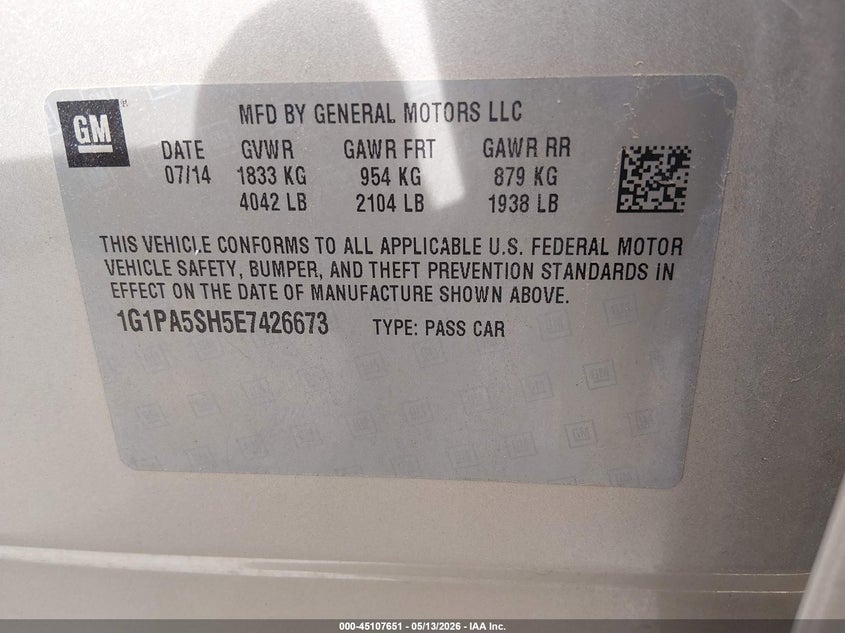 2014 Chevrolet Cruze - vista 9