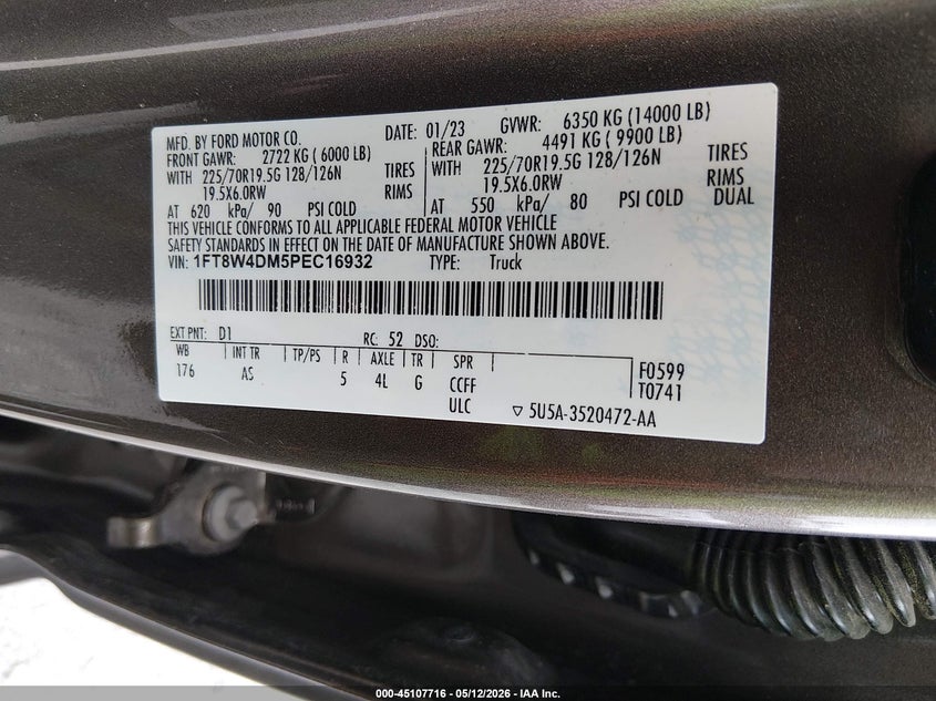 2023 Ford F-450 Xl VIN: 1FT8W4DM5PEC16932 Lot: 45107716
