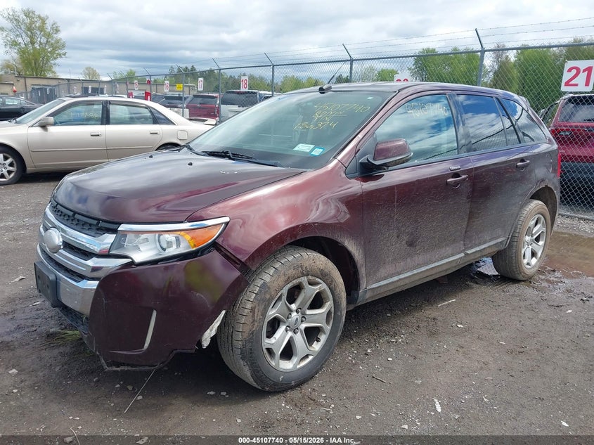 Vin: 2fmdk4jc6cba93813, lot: 45605324, ford edge sel 20122