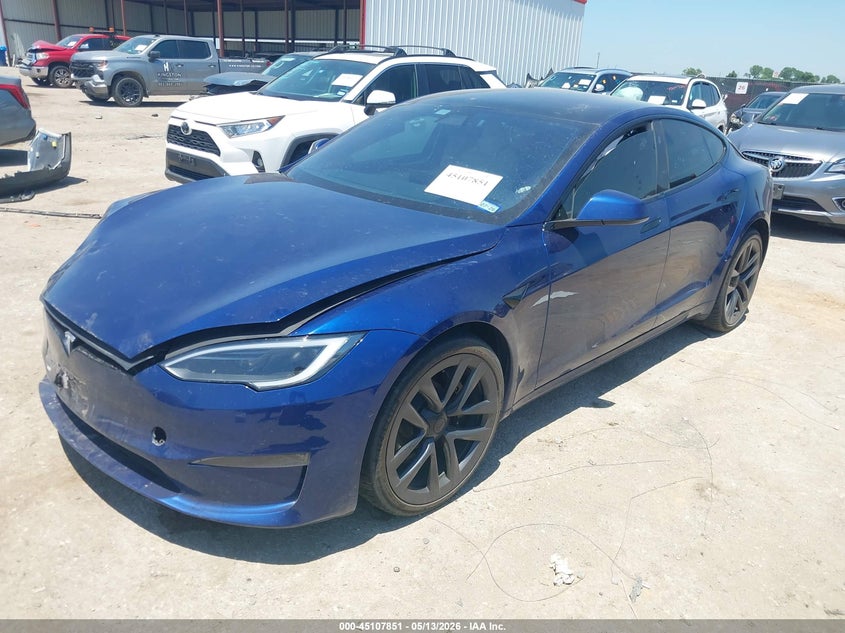 Vin: 5yjsa1e68nf487031, lot: 45605435, tesla model s plaid tri motor all-wheel drive 20222