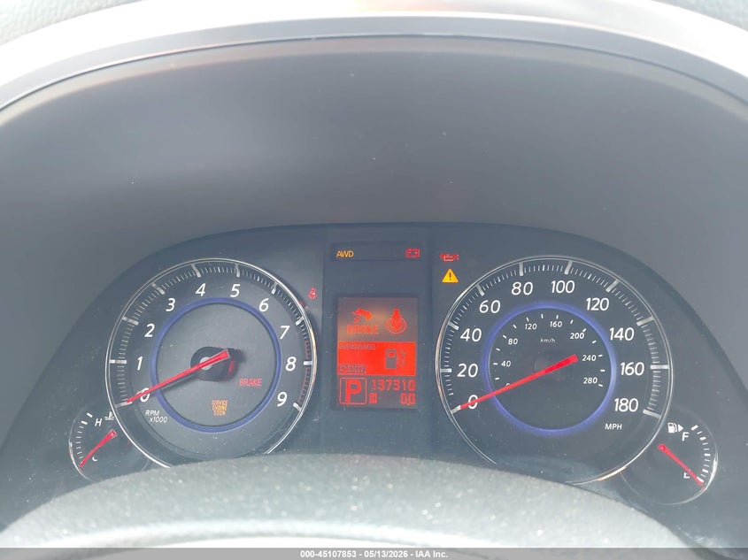 2010 Infiniti Fx35 VIN: JN8AS1MW5AM853673 Lot: 45107853