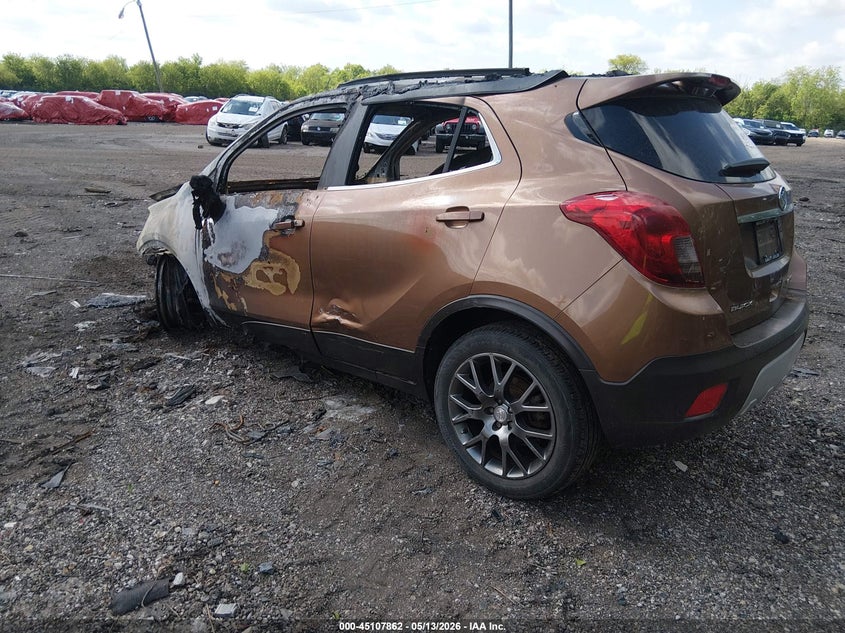 Vin: kl4cj2sm3gb603698, lot: 45605446, buick encore sport touring 20163