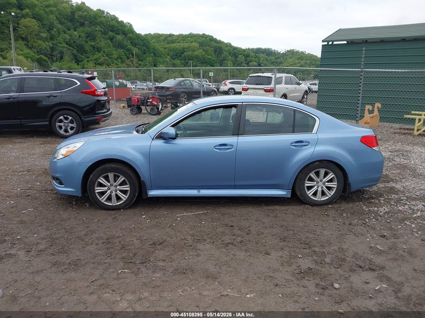 2011 Subaru LEGACY 2.5 2.5I Premium blue Lot 111045108395 Vin 4S3BMBC69B3254218