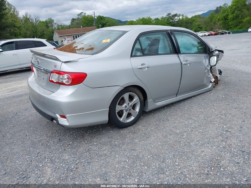2012 Toyota Corolla 1.8 S silver Lot 111045108673 Vin 5YFBU4EE7CP008258