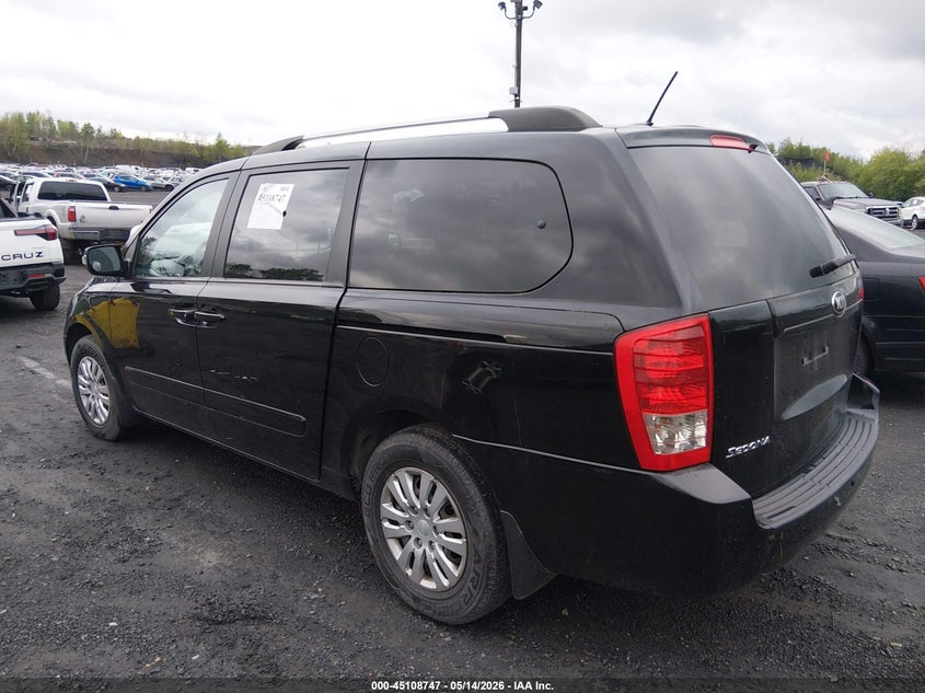 Vin: kndmg4c77e6580249, lot: 45606331, kia sedona lx 20143