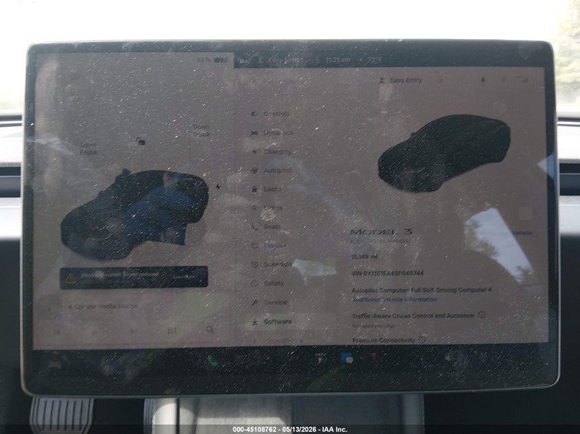 TESLA MODEL 3 2025 VIN 5YJ3E1EA4SF045744
