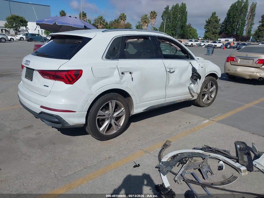 Vin: wa1fecf32l1011055, lot: 45606384, audi q3 prestige 45 tfsi s line quattro tiptronic 20204
