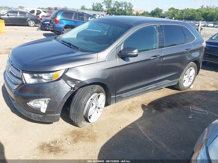 Vin: 2fmtk3j89fbb02364, lot: 45606433, ford edge sel 20152