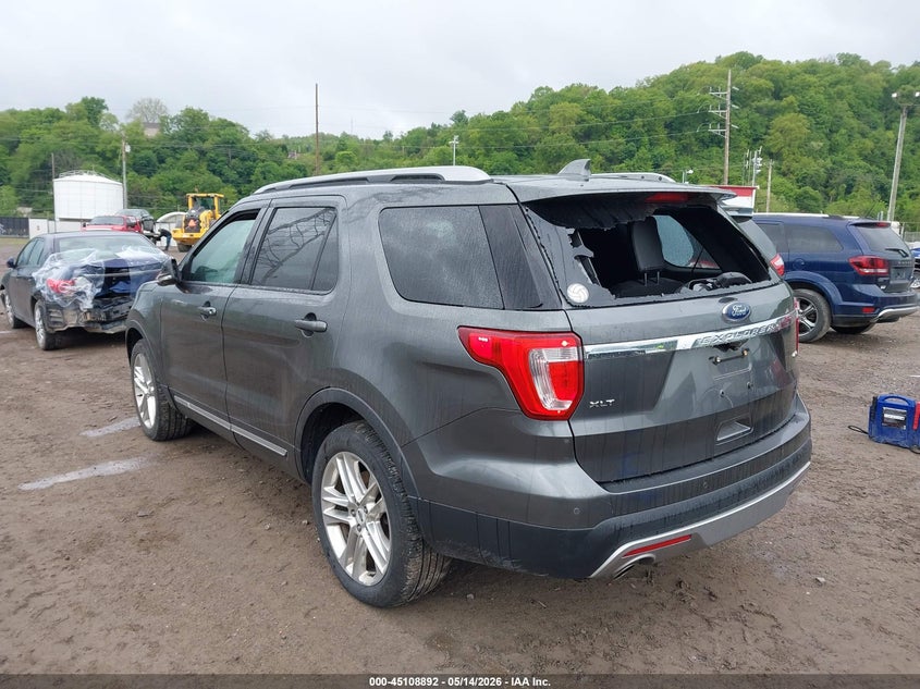 Vin: 1fm5k8d82ggb85096, lot: 45606476, ford explorer xlt 20163