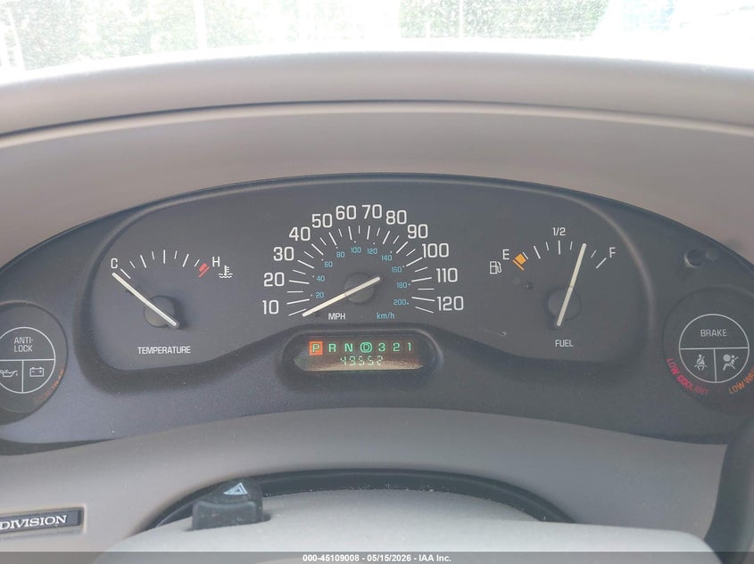 1999 Buick Century Custom VIN: 2G4WS52M5X1412863 Lot: 45109008