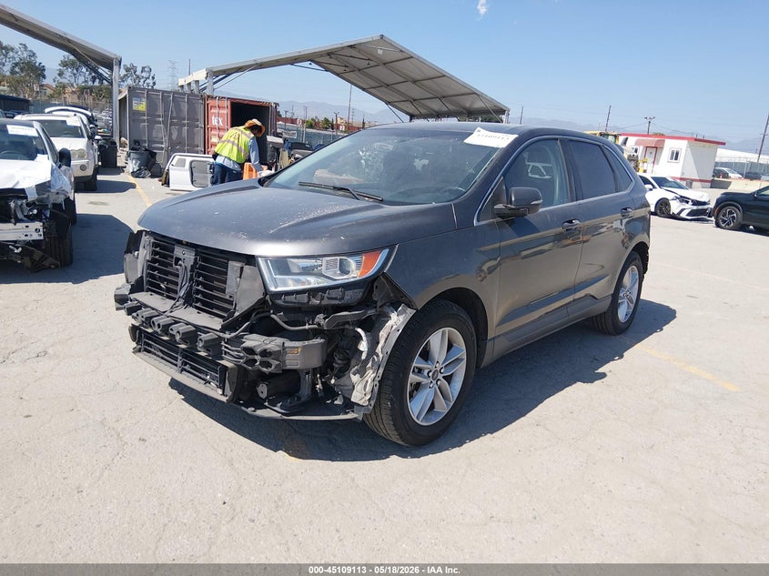 Vin: 2fmtk4j90fbb73984, lot: 45606697, ford edge sel 20152