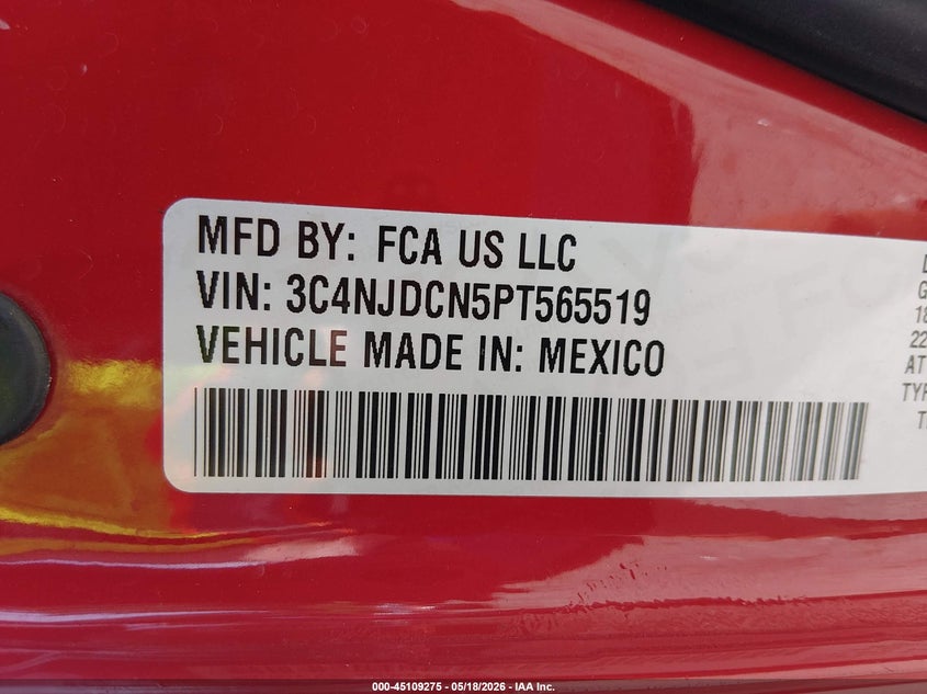 2023 JEEP COMPASS SPORT UTILITY VEHICLE 2.0L I-4 DI, DOHC, VVT, TURBO, 200HP