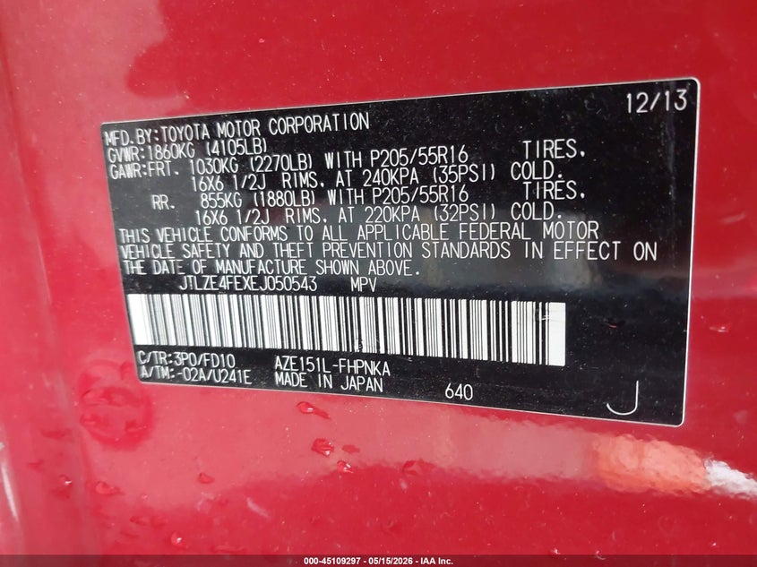 2014 Scion Xb Release Series VIN: JTLZE4FEXEJ050543 Lot: 45109297